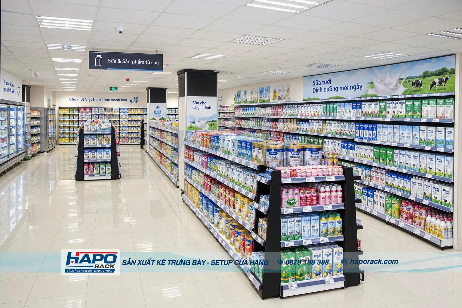 Kệ Trưng Bày Hộp Sữa: Mẫu Đẹp, Nhiều Tầng, Dễ Quan Sát Sản Phẩm
