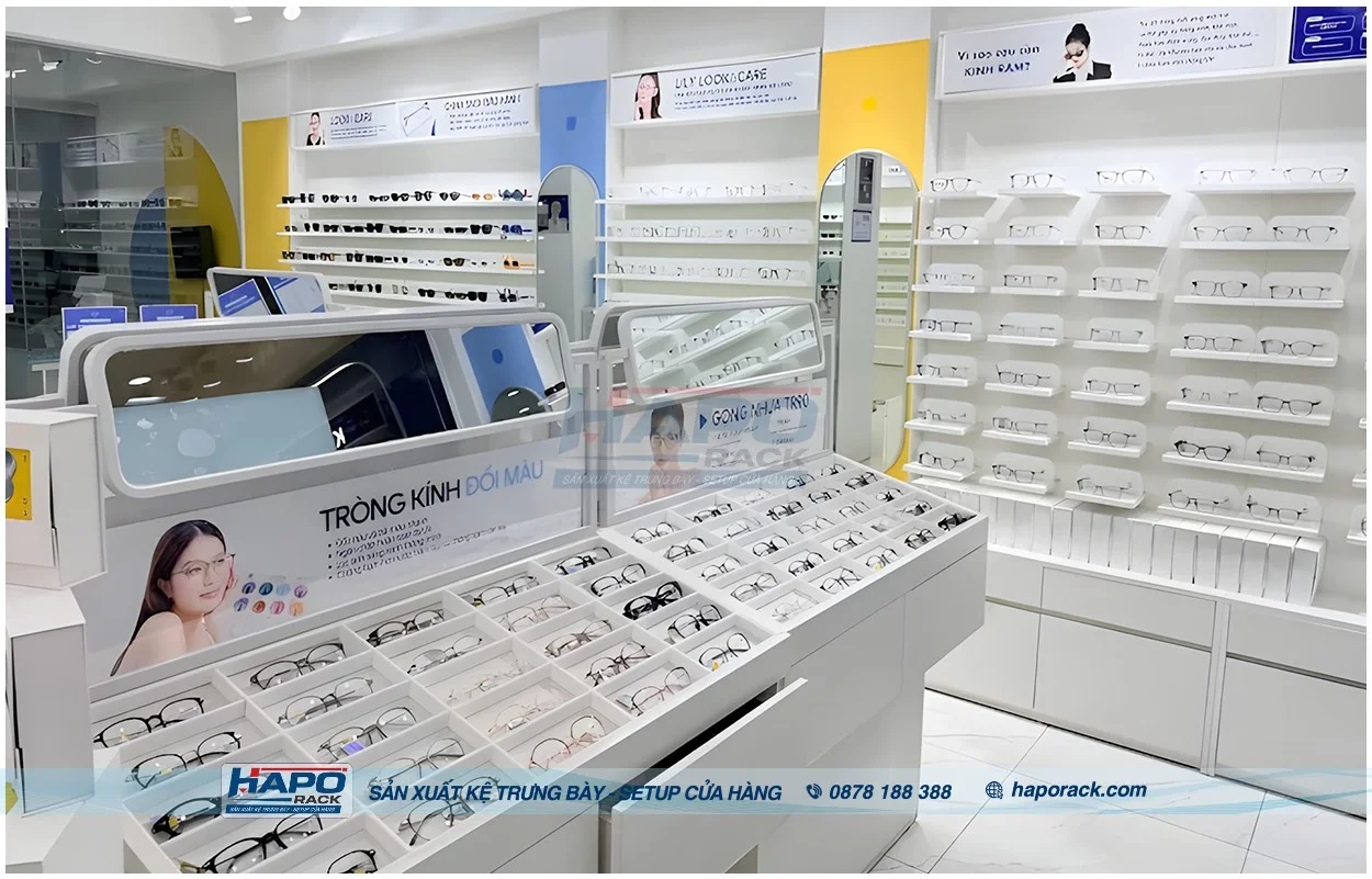 kệ trưng bày kính mắt tại xã bình thạnh đông An Giang