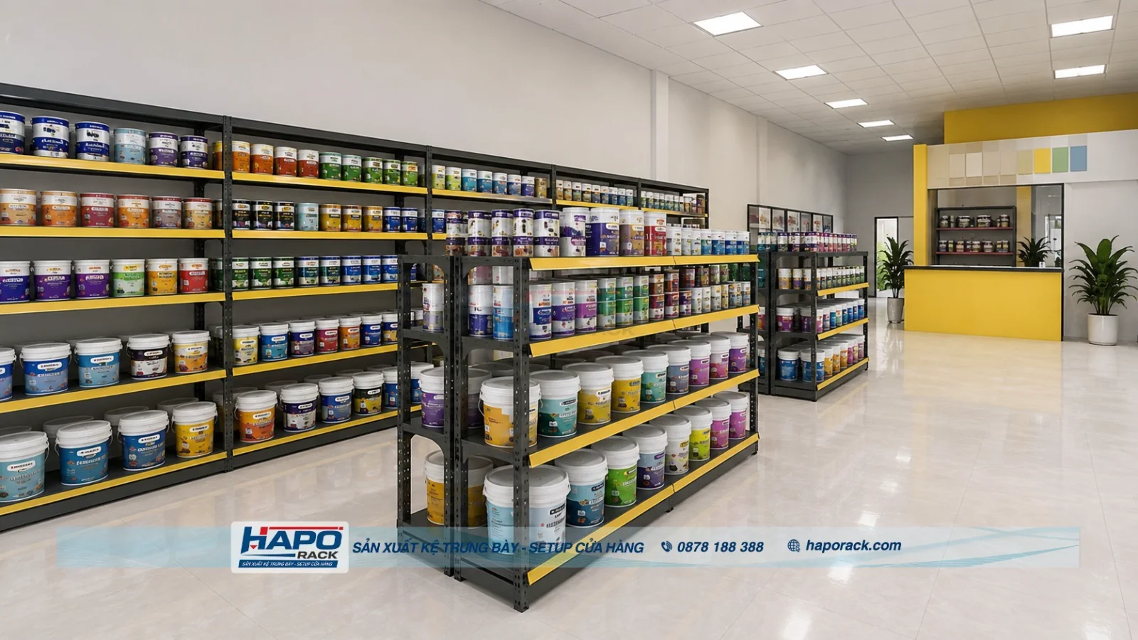 Kệ Trưng Bày Sơn Cho Cửa Hàng Chắc Chắn, Chịu Tải Tốt 2027