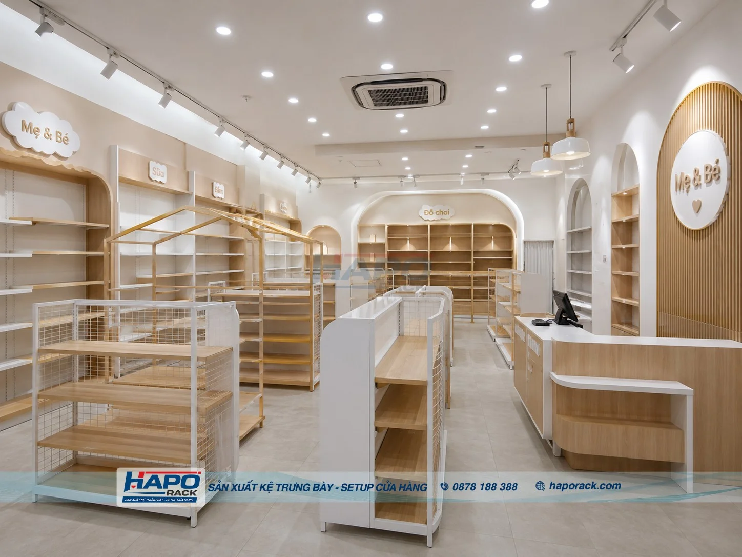Lắp Đặt Kệ Cửa Hàng Mẹ Và Bé P. Đại Thành – Gọn Gàng, Bố Trí Khoa Học