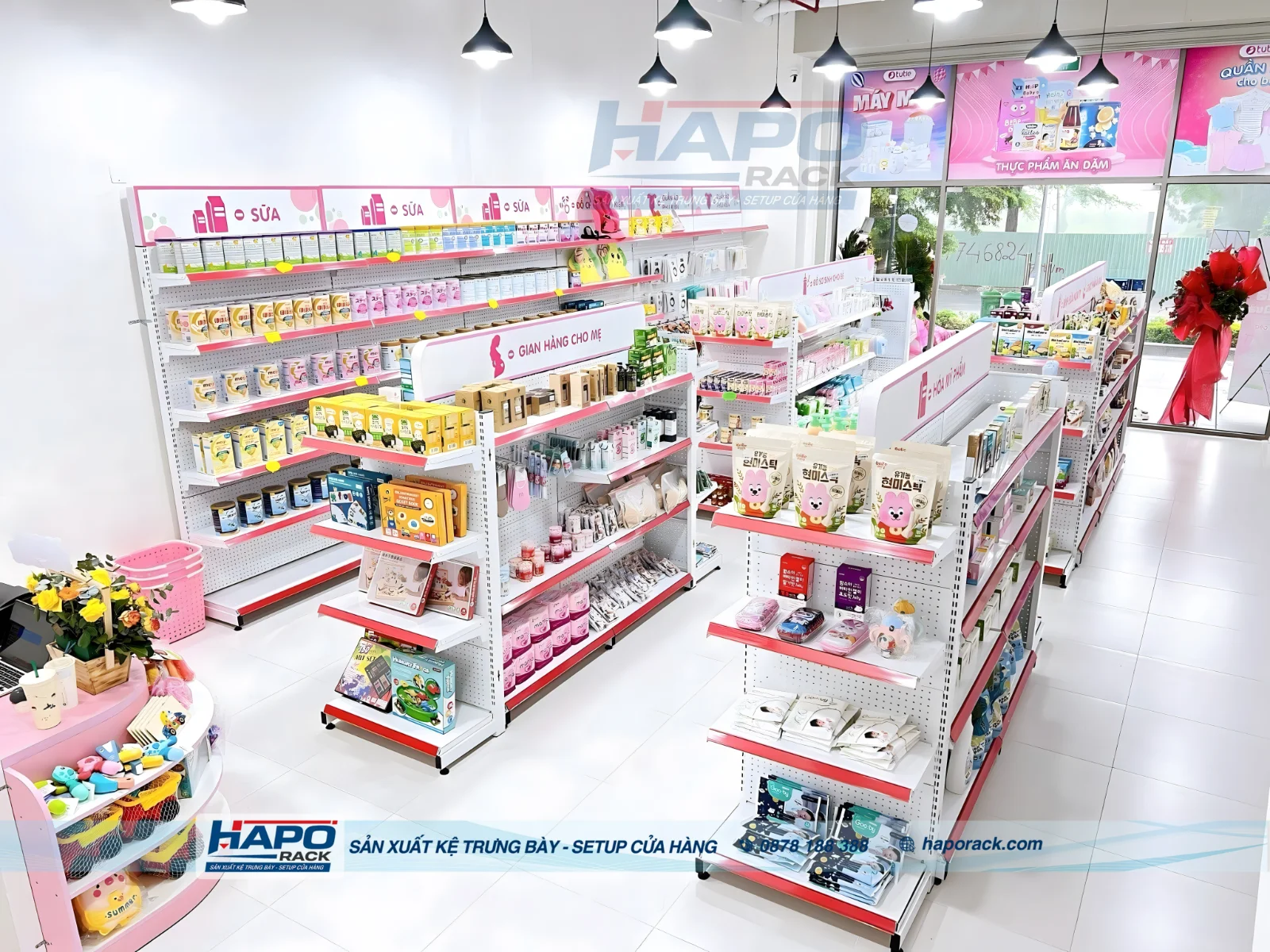 Lắp Đặt Kệ Cửa Hàng Mẹ Và Bé P. Mỹ Quới TP. Cần Thơ – Chắc Chắn, Tiện Bố Trí
