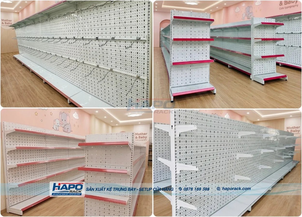 Lắp Đặt Kệ Shop Mẹ Và Bé Đại Thành Cần Thơ – Đẹp Mắt, Tiện Kinh Doanh