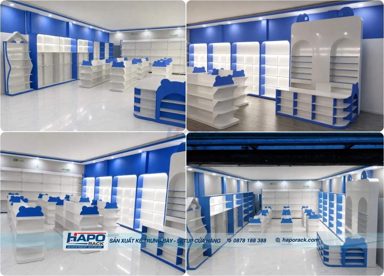 Lắp Đặt Kệ Shop Mẹ Và Bé P. Đại Thành Cần Thơ – Đẹp, Bền, Dễ Bố Trí