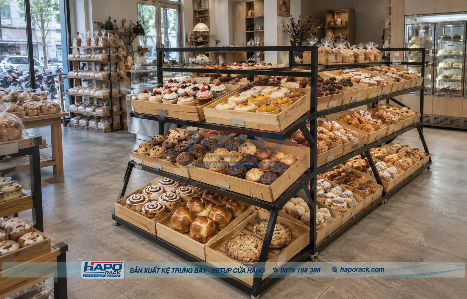 Mẫu Giá Kệ Bánh Ngọt Cho Cửa Hàng Đẹp, Dễ Bố Trí Không Gian