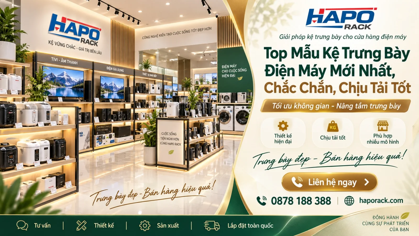 Mẫu Giá Kệ Trưng Bày Điện Máy Chắc Chắn, Hiện Đại, Chịu Tải Tốt