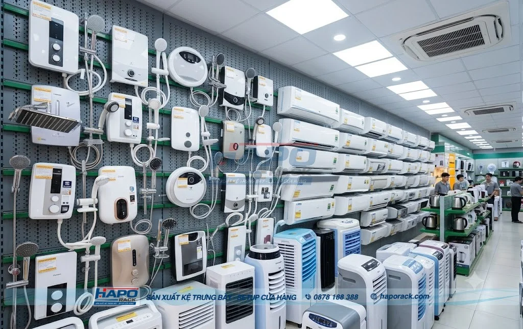 Mẫu Kệ Điện Máy Áp Tường Mới Nhất, Gọn Đẹp, Tối Ưu Không Gian