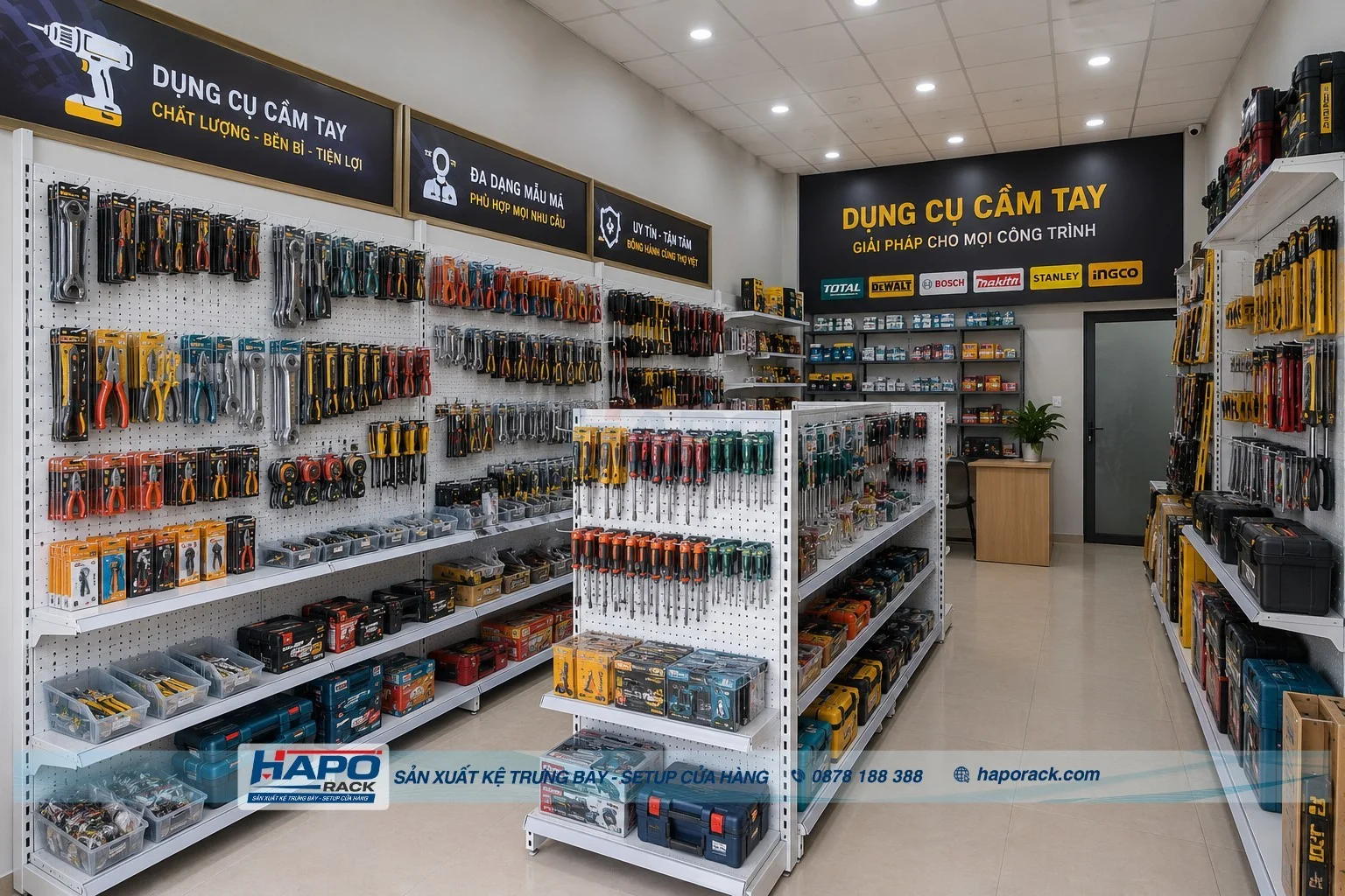 Mẫu Kệ Dụng Cụ Cầm Tay Chắc Chắn, Tiện Lợi Cho Shop Kim Khí 2027