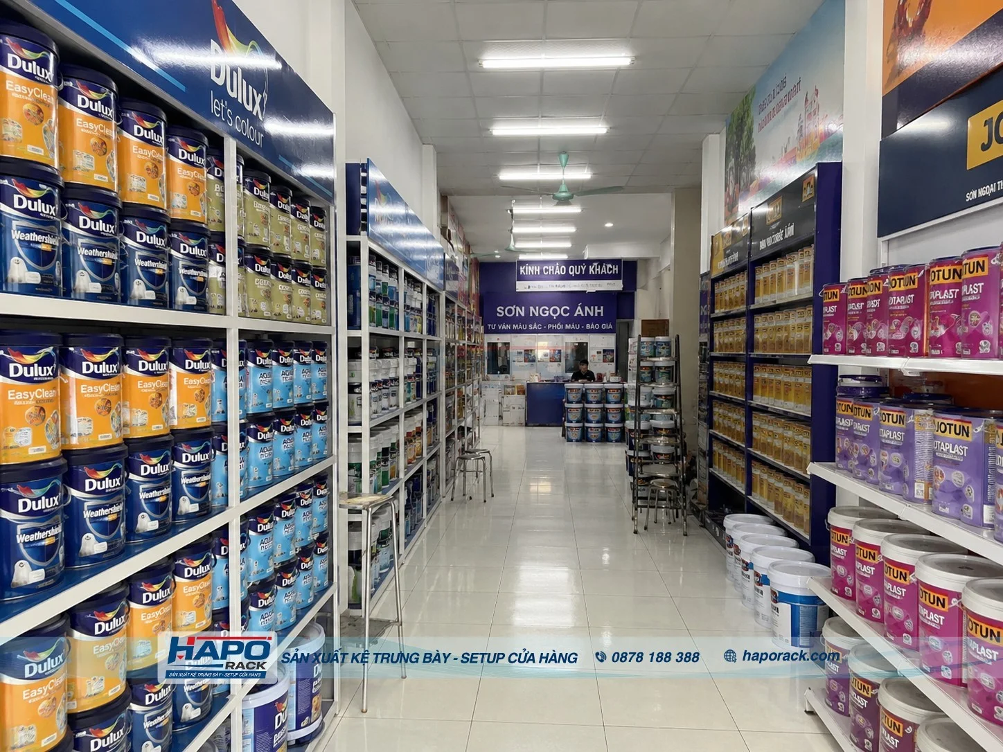 Mẫu Kệ Showroom Sơn Đẹp, Chắc Chắn, Dễ Trưng Bày Sản Phẩm
