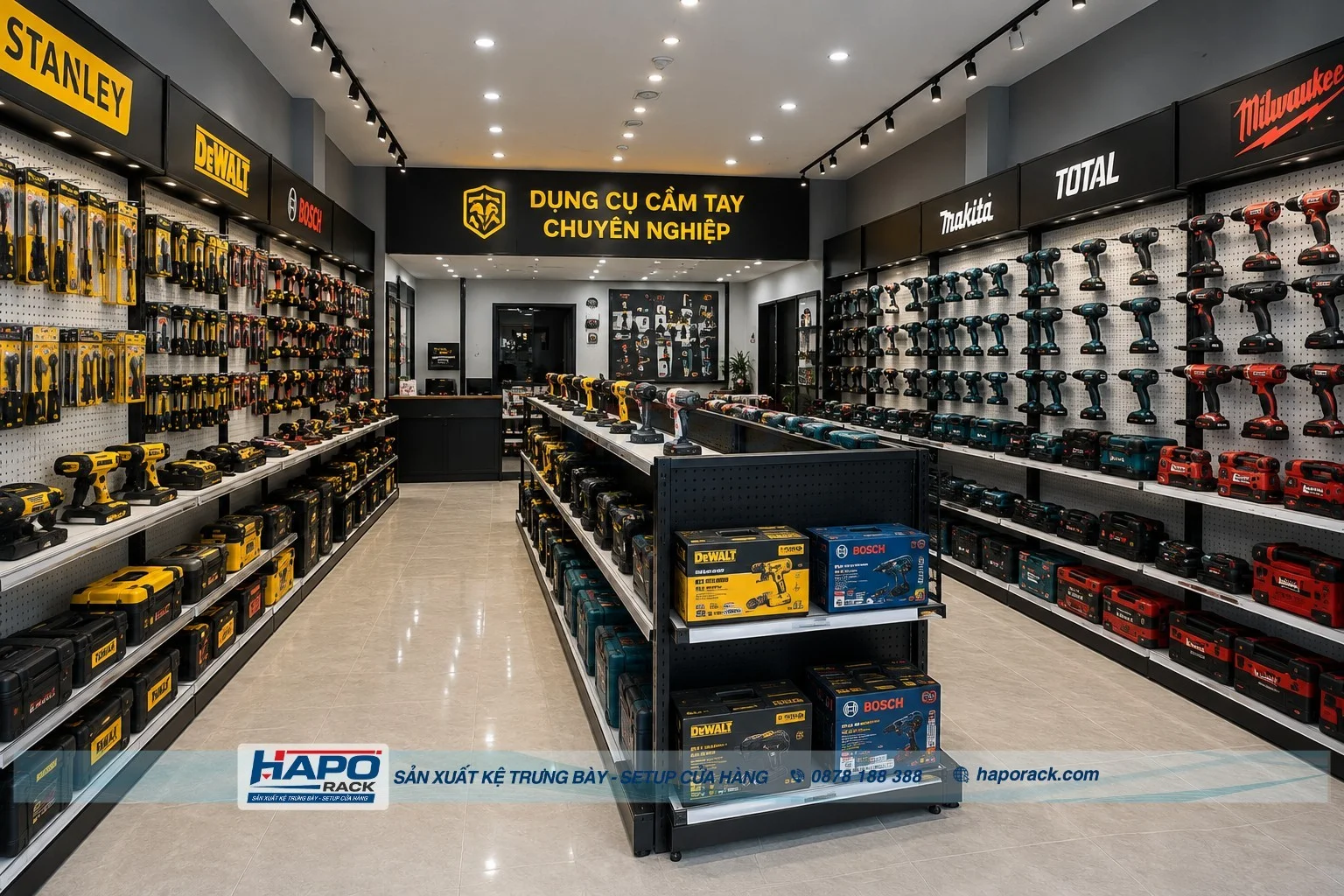 Mẫu Kệ Trưng Bày Dụng Cụ Cầm Tay Chắc Chắn, Dễ Treo Hàng 2027
