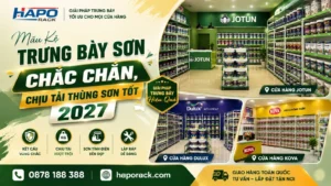 Mẫu Kệ Trưng Bày Sơn Nước Chắc Chắn, Chịu Tải Thùng Sơn Tốt 2027