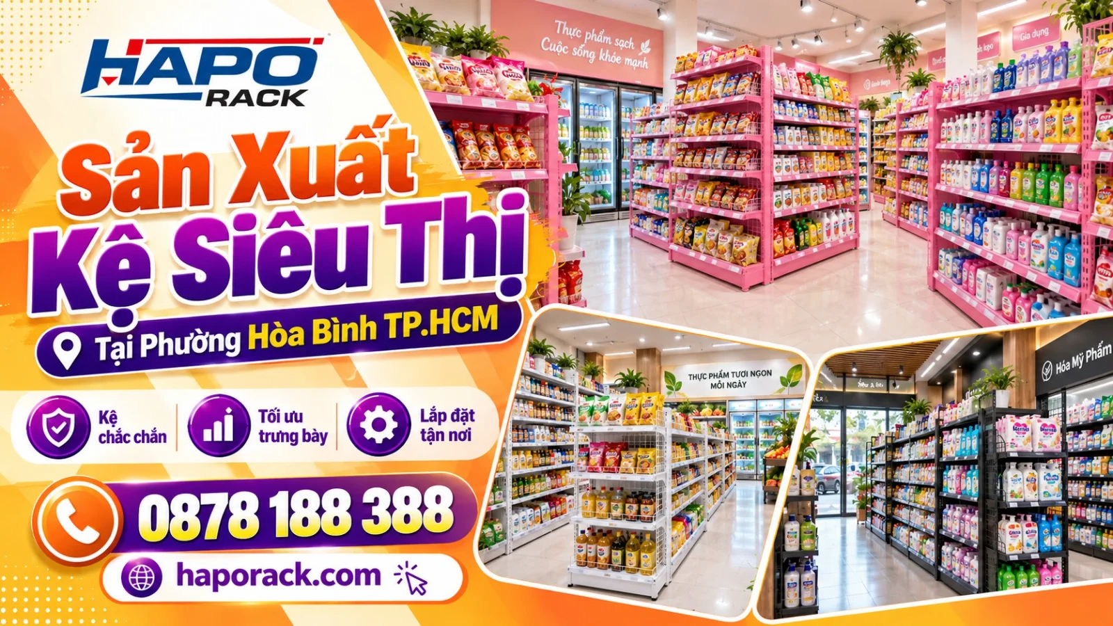 Nhà Sản Xuất Kệ Siêu Thị Tại Phường Hòa Bình TP.HCM