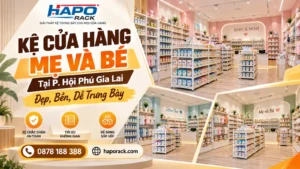 Sản Xuất Kệ Shop Mẹ Và Bé Tại P. Hội Phú Gia Lai – Bền Đẹp, Dễ Trưng Bày