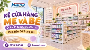 Sản Xuất Kệ Shop Mẹ Và Bé Tại P. Tam Quan Gia Lai – Gọn Gàng, Hiện Đại, Tối Ưu Trưng Bày