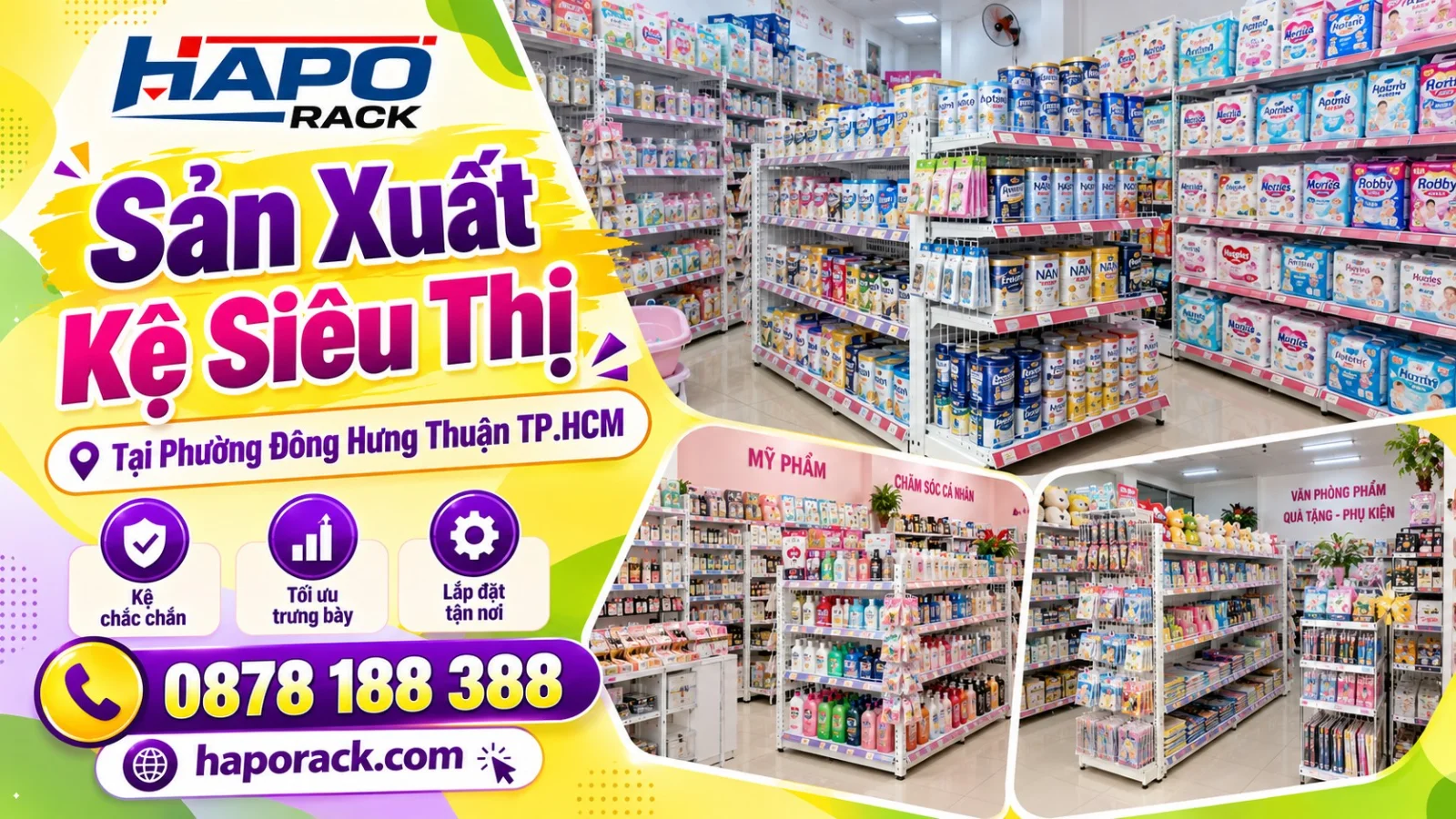 Sản Xuất Kệ Siêu Thị Tại Phường Đông Hưng Thuận TP.HCM Giá Tại Xưởng