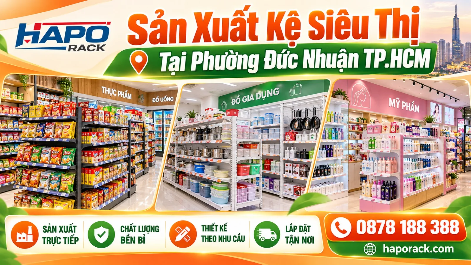 Sản Xuất Kệ Siêu Thị Tại Phường Đức Nhuận – Giải Pháp Cho Cửa Hàng Bán Lẻ