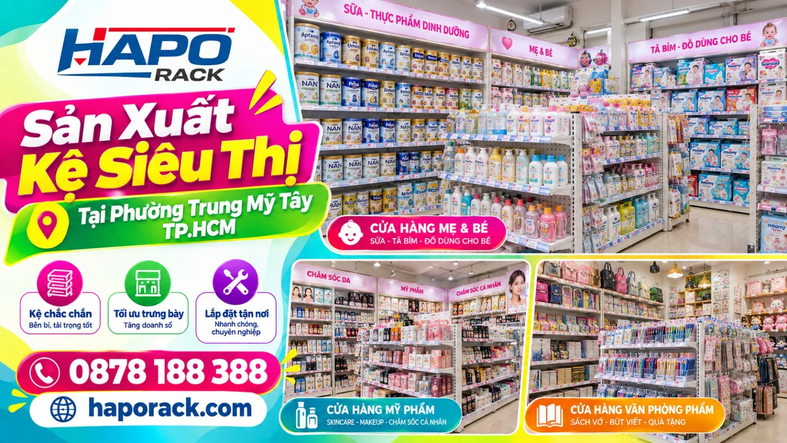 Sản Xuất Kệ Siêu Thị Trung Mỹ Tây TP.HCM – Thiết Kế Theo Diện Tích