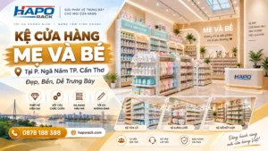 Sản Xuất Và Lắp Đặt Kệ Shop Mẹ Và Bé P. Ngã Năm TP. Cần Thơ – Mẫu Đẹp, Chắc Chắn