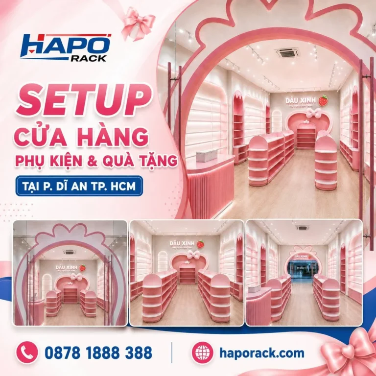 SETUP CỬA HÀNG PHỤ KIỆN & QUÀ TẶNG DÂU XINH TẠI DĨ AN, TP. HCM