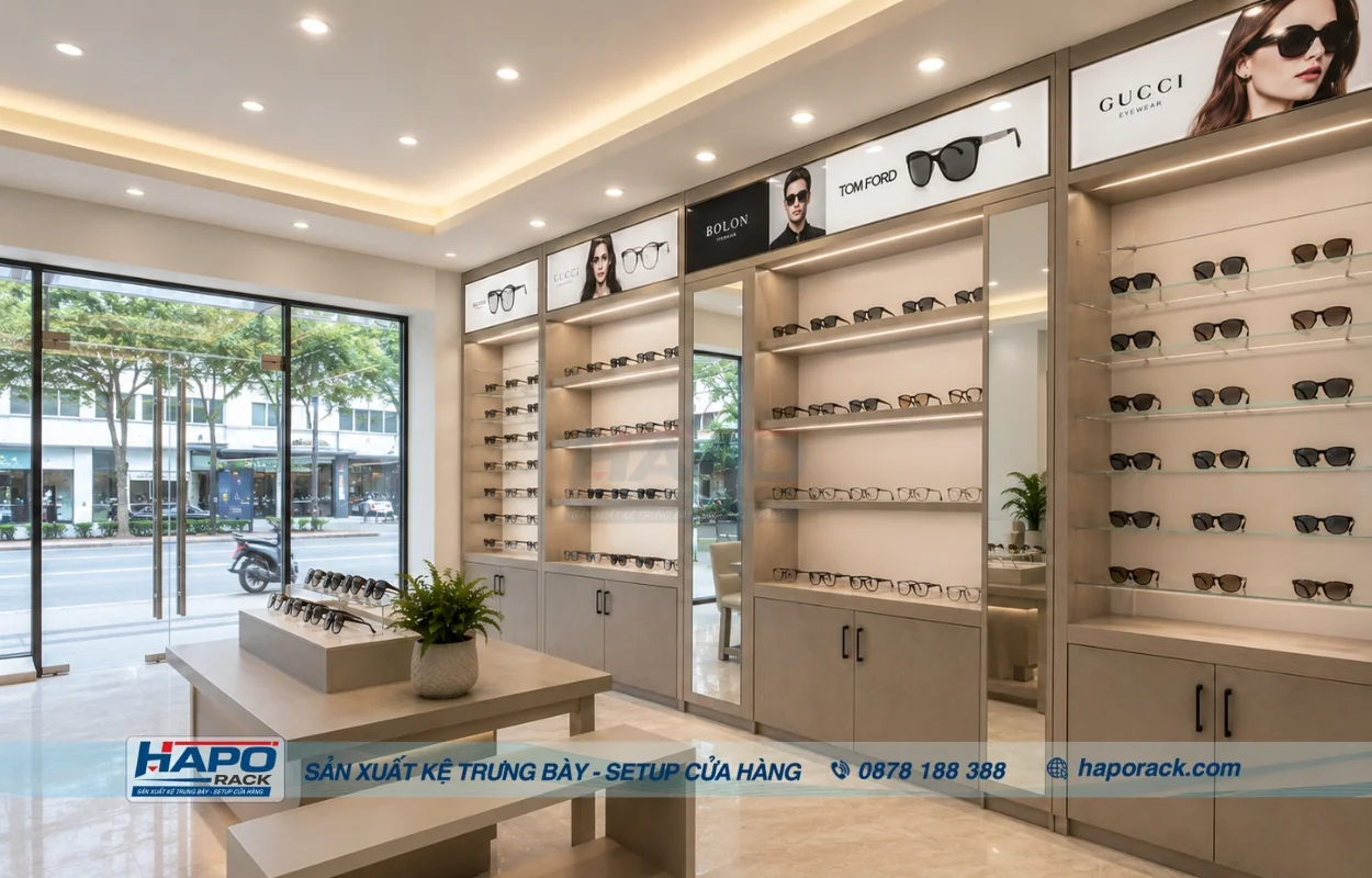 Thi Công Cửa Hàng Mắt Kính Tại Xã An Phú An Giang Chuyên Nghiệp