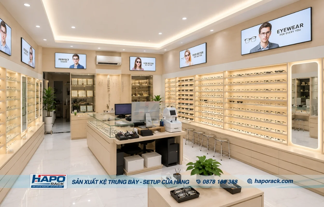 Thi Công Cửa Hàng Mắt Kính Tại Xã Chợ Vàm An Giang