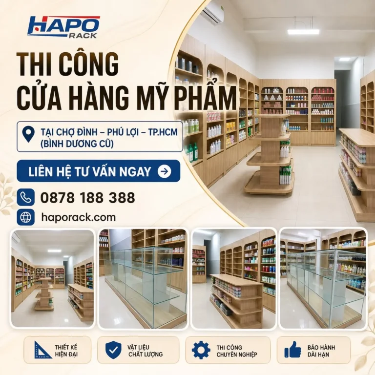 THI CÔNG CỬA HÀNG MỸ PHẨM TẠI CHỢ ĐÌNH, TP. HCM