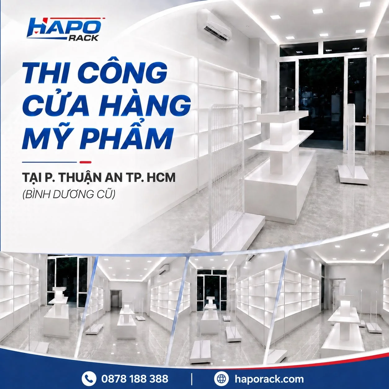 THI CÔNG CỬA HÀNG MỸ PHẨM TẠI THUẬN AN, TP. HCM