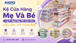 Thi Công Kệ Cửa Hàng Mẹ Và Bé Tại Ngã Bảy Cần Thơ – Gọn Đẹp, Tiết Kiệm Diện Tích