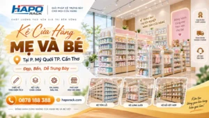Thi Công Kệ Cửa Hàng Mẹ Và Bé Tại P. Mỹ Quới TP. Cần Thơ – Chắc Chắn, Tối Ưu Trưng Bày