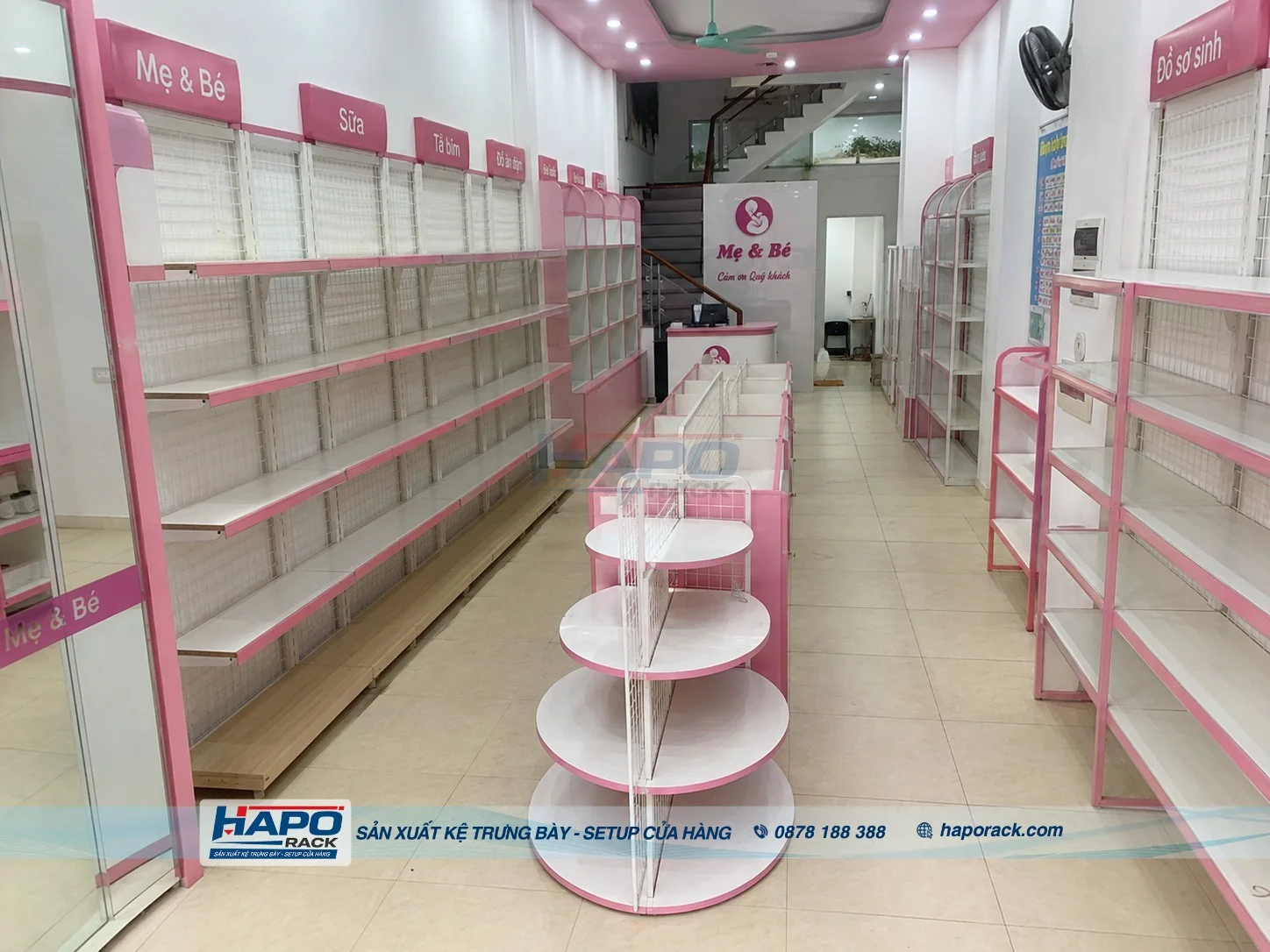 Thi Công Kệ Cửa Hàng Mẹ Và Bé Tại P. Ngã Bảy Cần Thơ – Bền Đẹp, Bố Trí Khoa Học