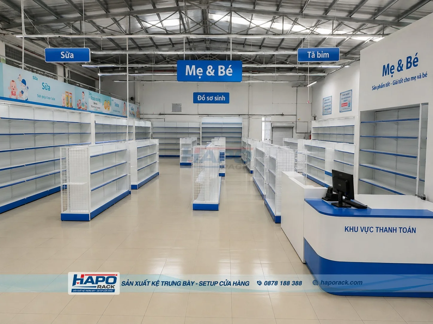 Thi Công Kệ Shop Mẹ Và Bé P. Thốt Nốt Cần Thơ – Đẹp, Bền, Tối Ưu Không Gian
