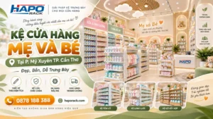 Thi Công Kệ Shop Mẹ Và Bé Tại P. Mỹ Xuyên TP. Cần Thơ – Đẹp, Bền, Dễ Sắp Xếp