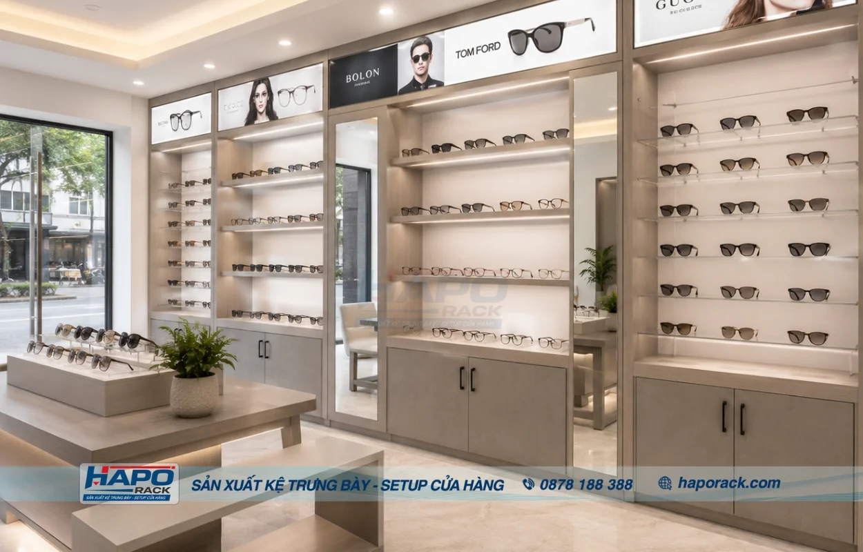 Thiết Kế Cửa Hàng Mắt Kính Xã An Phú An Giang