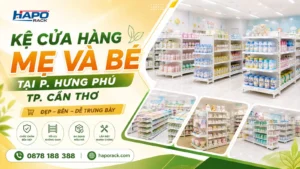 Thiết Kế Kệ Shop Mẹ Và Bé P. Hưng Phú – Hiện Đại, Tăng Không Gian Bán Hàng
