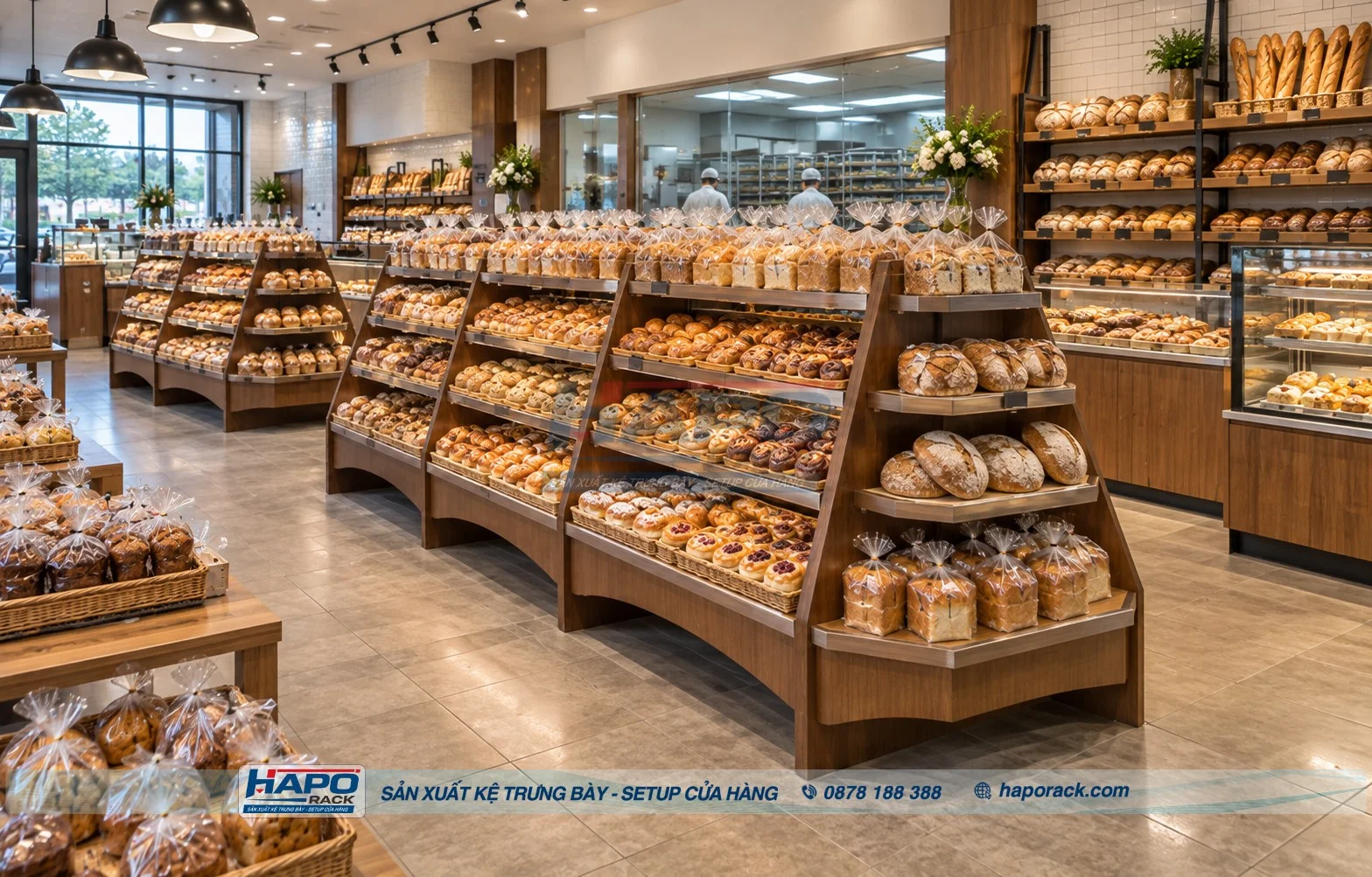 Top Kệ Bánh Mì Cửa Hàng Đẹp, Chắc Chắn, Tiết Kiệm Không Gian Trưng Bày