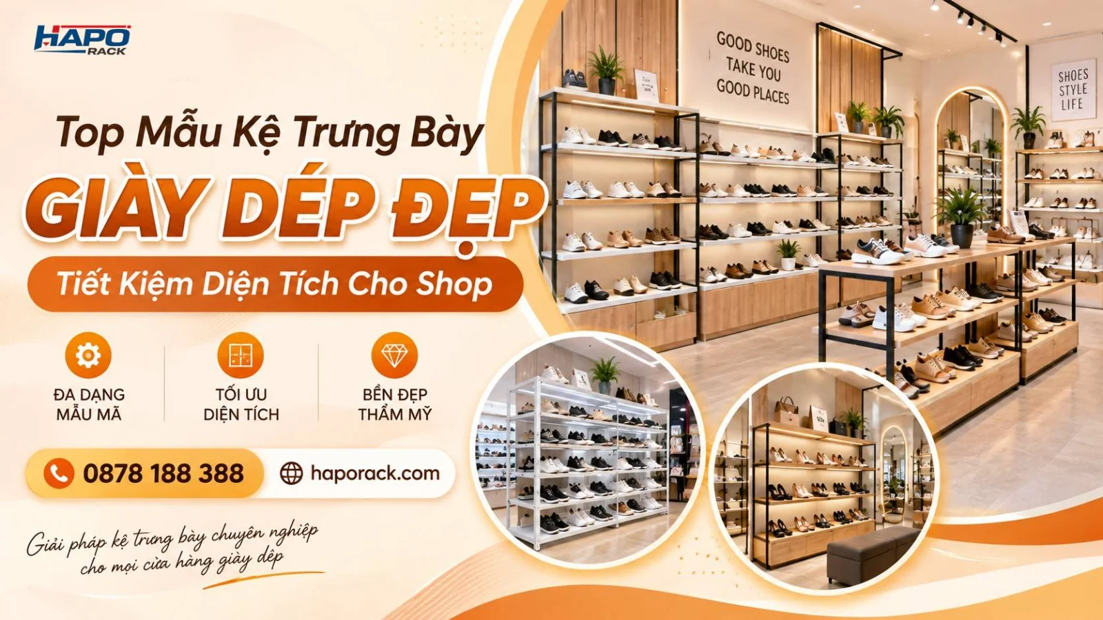 Top Kệ Cửa Hàng Giày Dép Đẹp, Chắc Chắn, Tối Ưu Không Gian