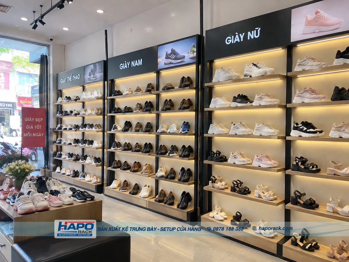 Top Kệ Shop Giày Dép Đẹp, Hiện Đại, Dễ Trưng Bày Sản Phẩm