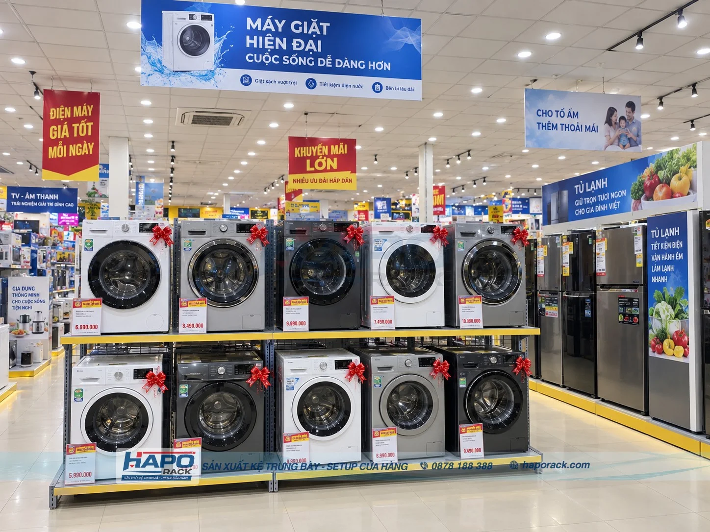 Top Mẫu Kệ Cửa Hàng Điện Máy Đẹp, Chắc Chắn, Tối Ưu Trưng Bày