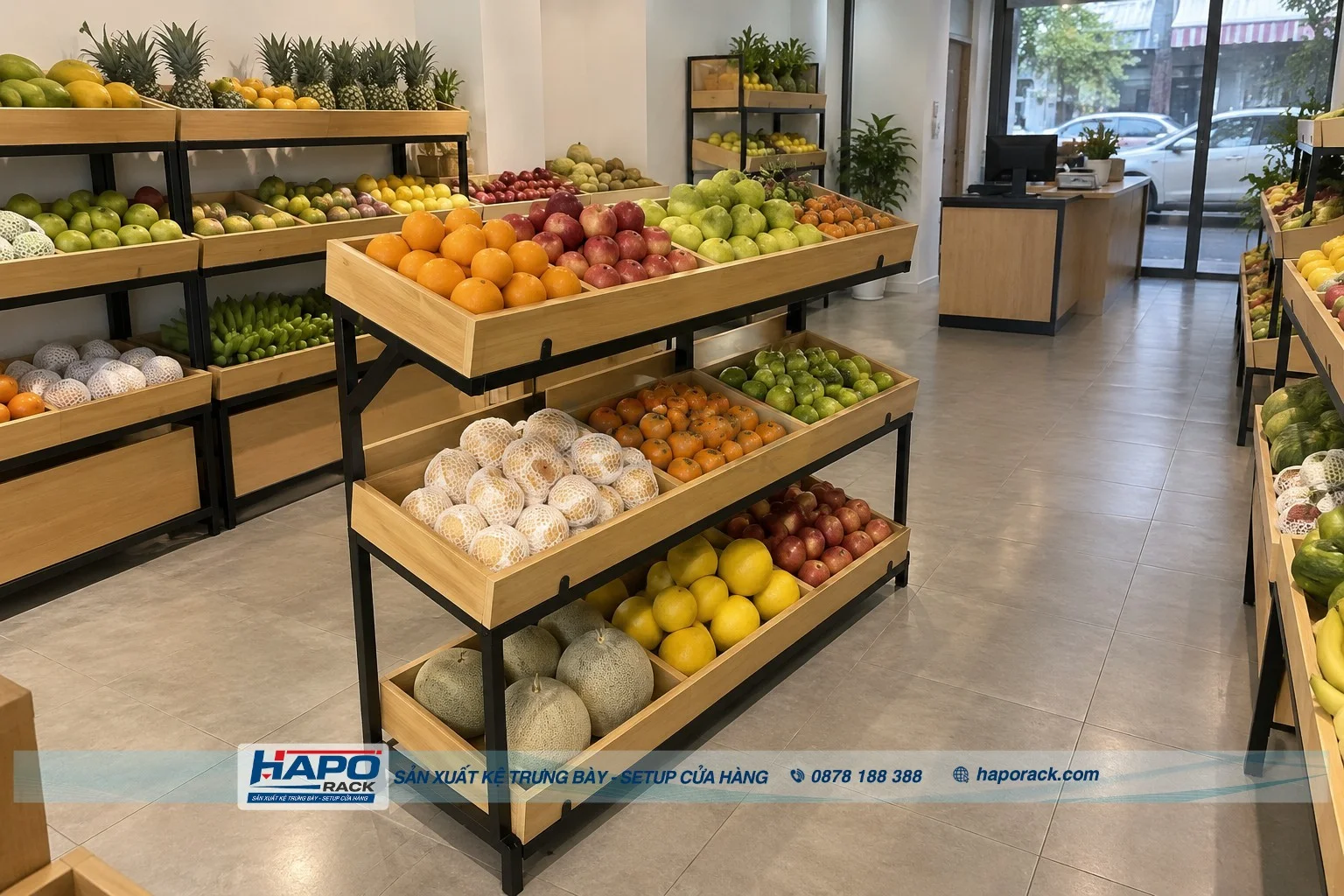 Top Mẫu Kệ Shop Trái Cây Mới Nhất Đẹp, Chắc Chắn, Tiện Trưng Bày