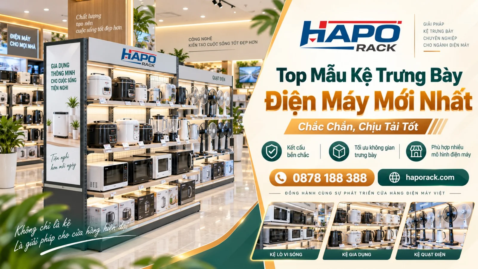 Top Mẫu Kệ Trưng Bày Cho Cửa Hàng Điện Máy Chắc Chắn, Dễ Bố Trí