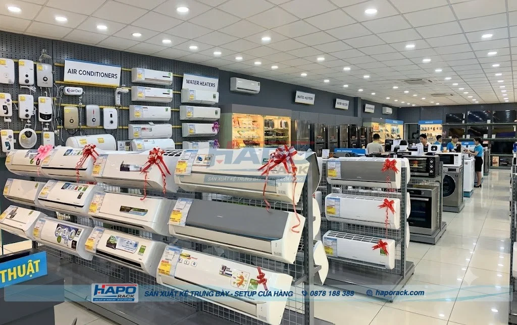 Top Mẫu Kệ Trưng Bày Điện Gia Dụng Đẹp, Bền Chắc, Chịu Tải Tốt