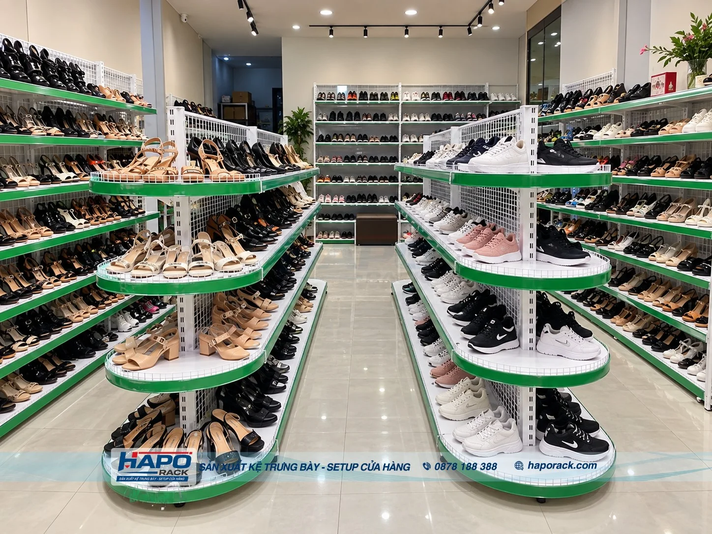 Top Mẫu Kệ Trưng Bày Giày Dép Đẹp, Tiết Kiệm Diện Tích Cho Shop
