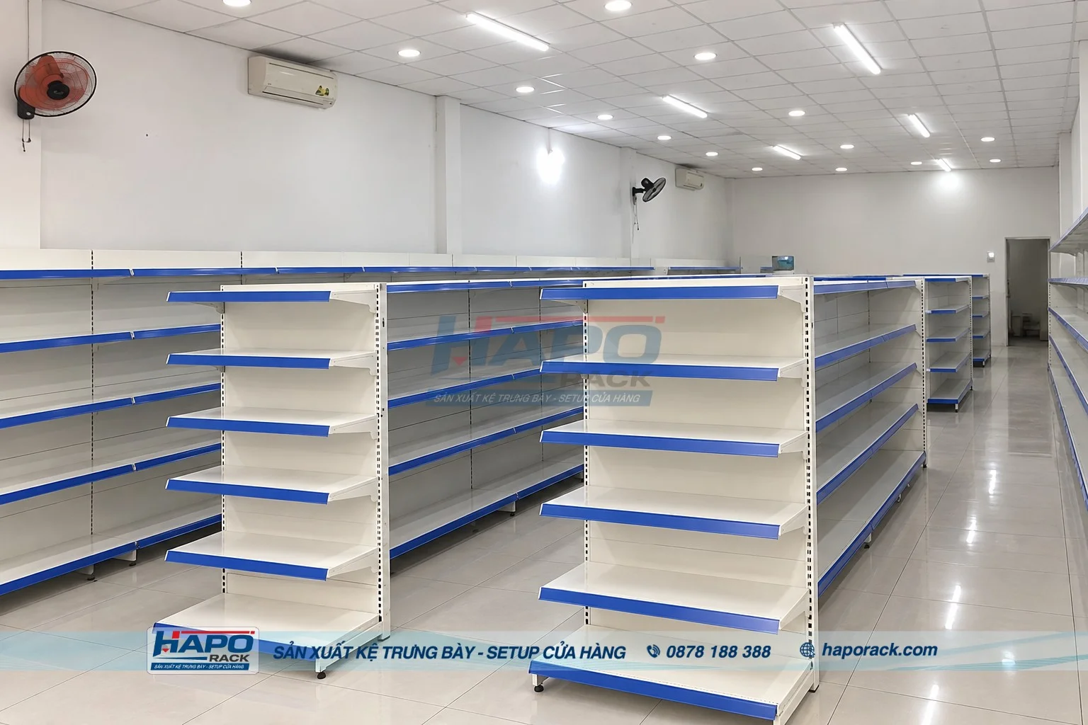 10. Kệ Siêu Thị Lưng Tôn Liền 6 Tầng – Trưng Bày Nhiều Hàng Trong Diện Tích Nhỏ