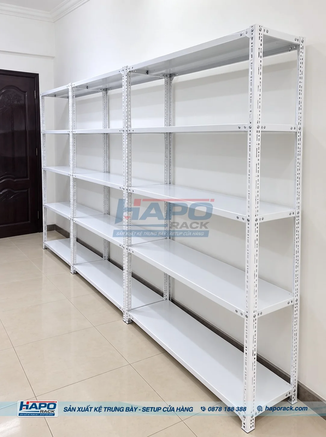 10. Kệ V Lỗ 5 Tầng HAPO RACK – Tư Vấn Và Lắp Đặt