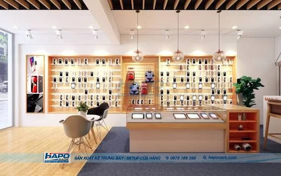 19. Mẫu kệ gỗ trưng bày sản phẩm đẹp và chuyên nghiệp
