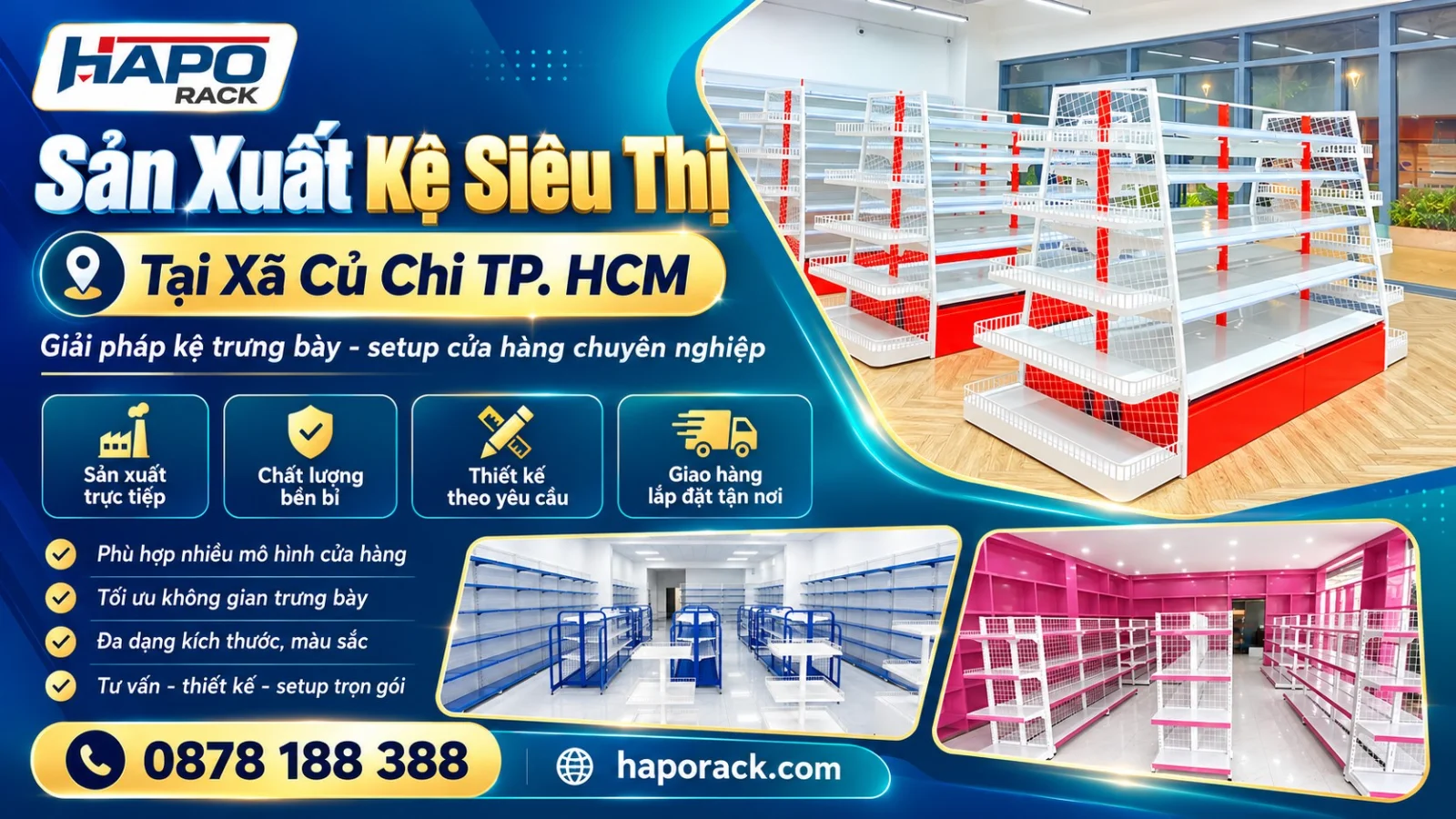 Báo Giá Sản Xuất Kệ Siêu Thị Tại Xã Củ Chi TP.HCM Mới Nhất