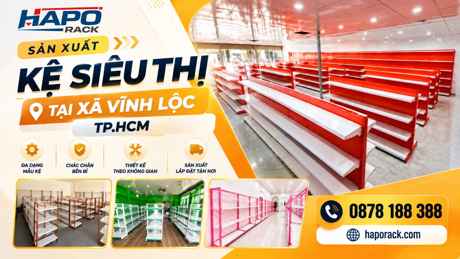 Báo Giá Sản Xuất Kệ Siêu Thị Tại Xã Vĩnh Lộc TP.HCM Mới Nhất