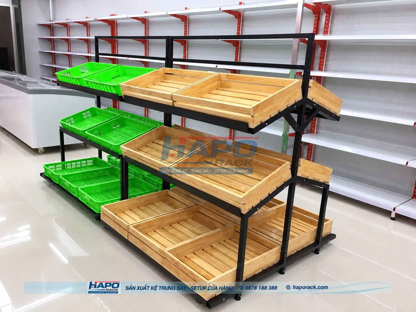 Bí quyết bố trí kệ rau củ giúp khách hàng dễ dàng chọn mua