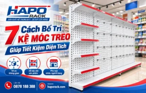 Cách bố trí kệ móc treo giúp tiết kiệm diện tích cửa hàng