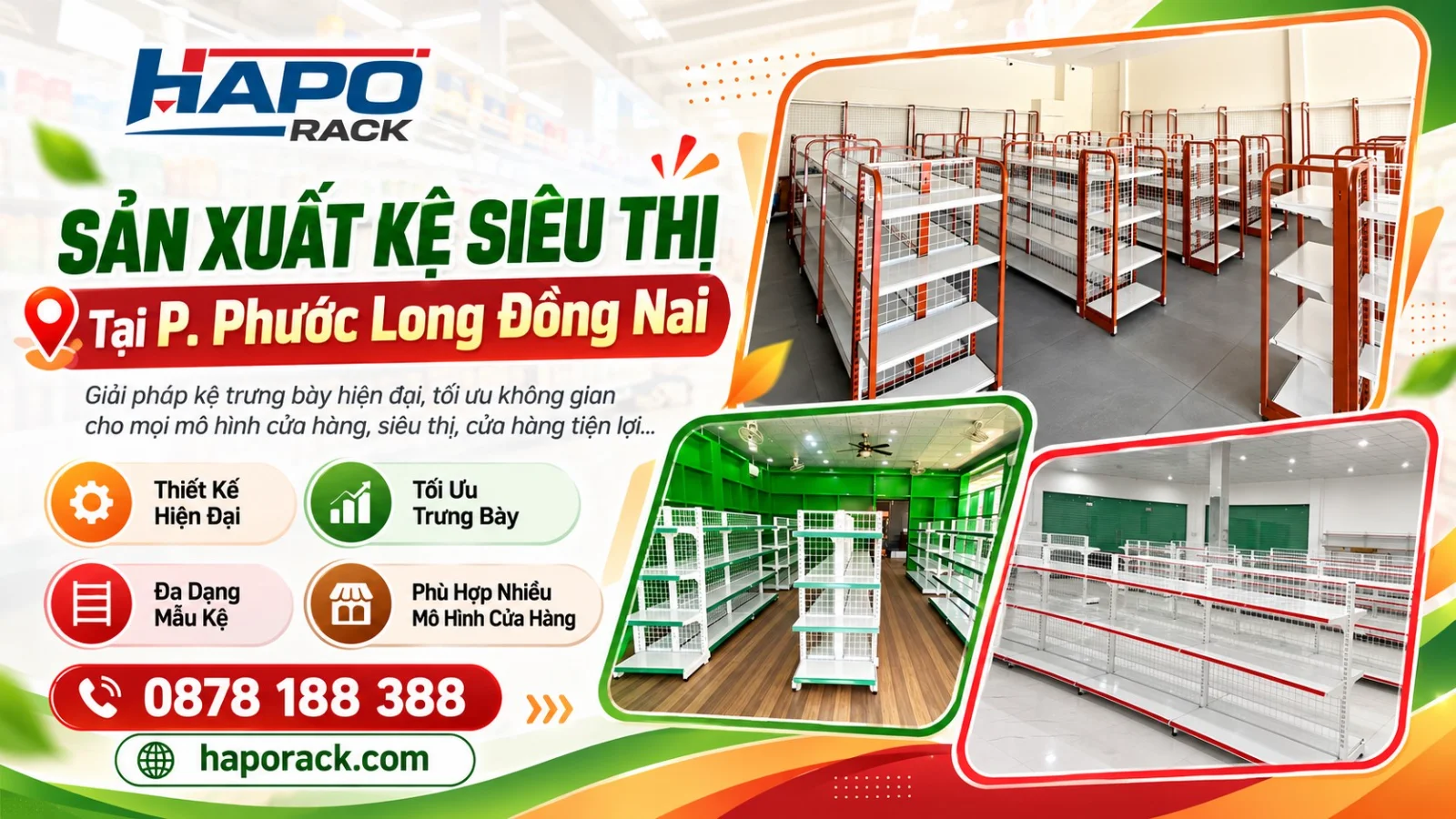 Chuyên Sản Xuất Kệ Siêu Thị Tại P. Phước Long Đồng Nai Uy Tín