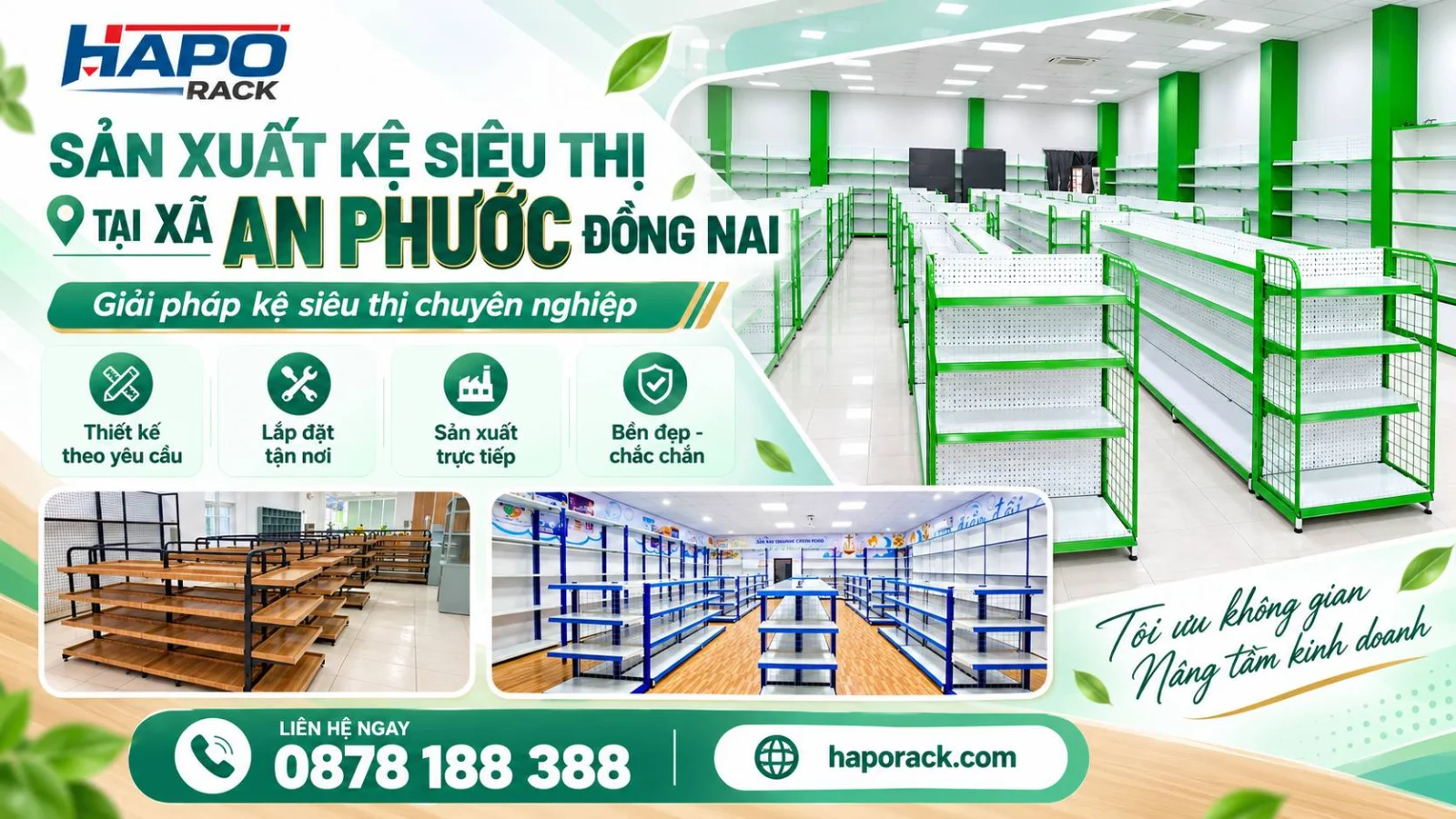 Chuyên Sản Xuất Kệ Siêu Thị Tại Xã An Phước Đồng Nai – Giá Rẻ Tận Xưởng